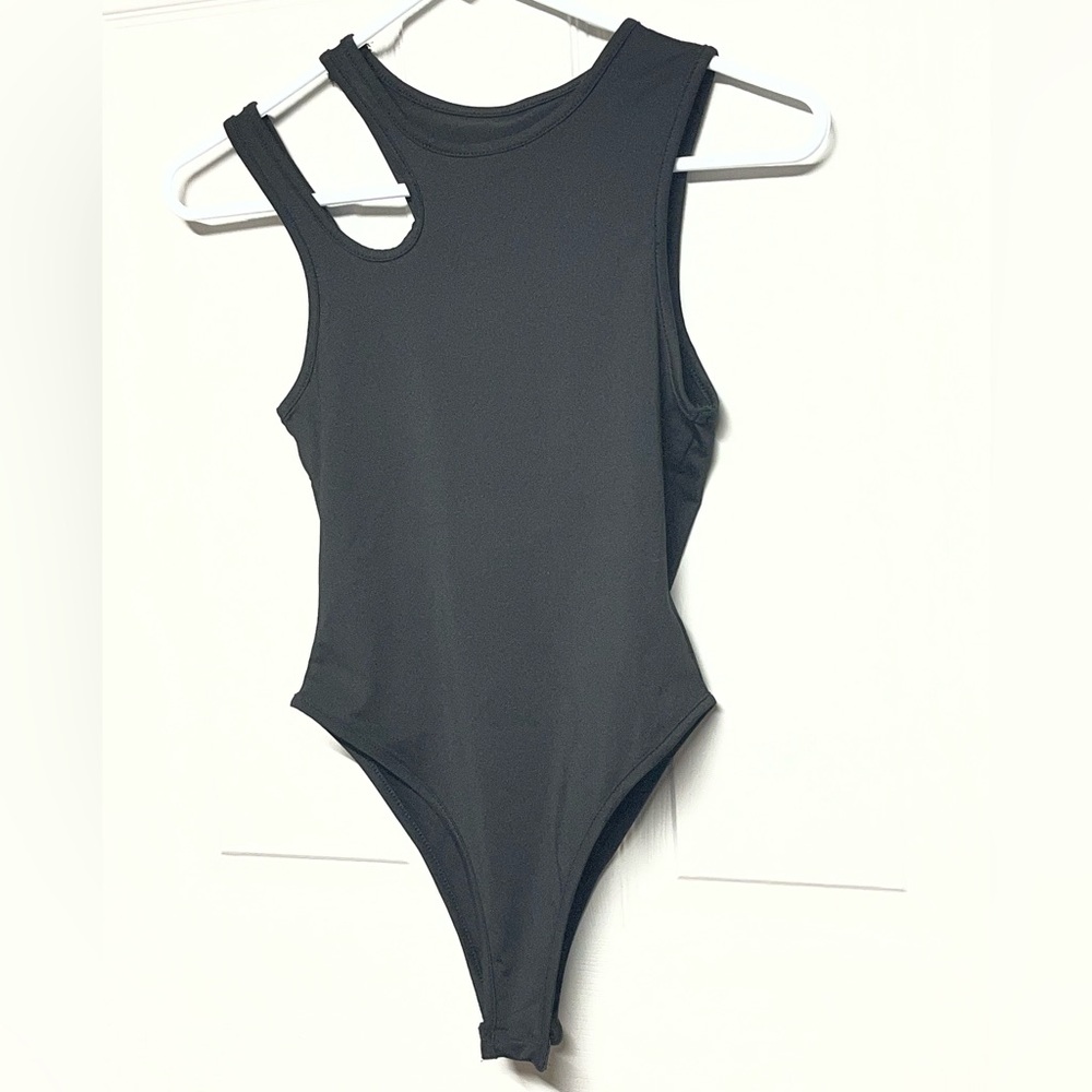 Women’s black bodysuit